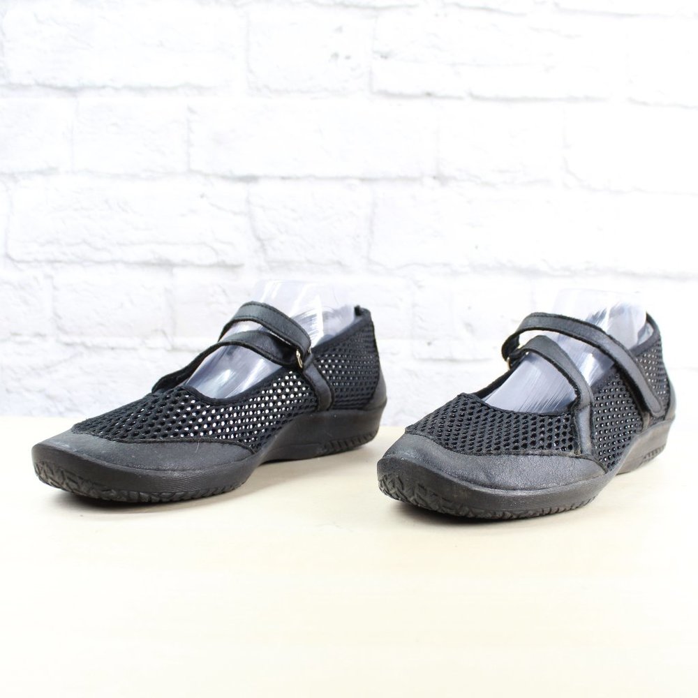 ARCOPEDICO Black Nylon Comfort Strappy Mary Jane S - Picture 2 of 9